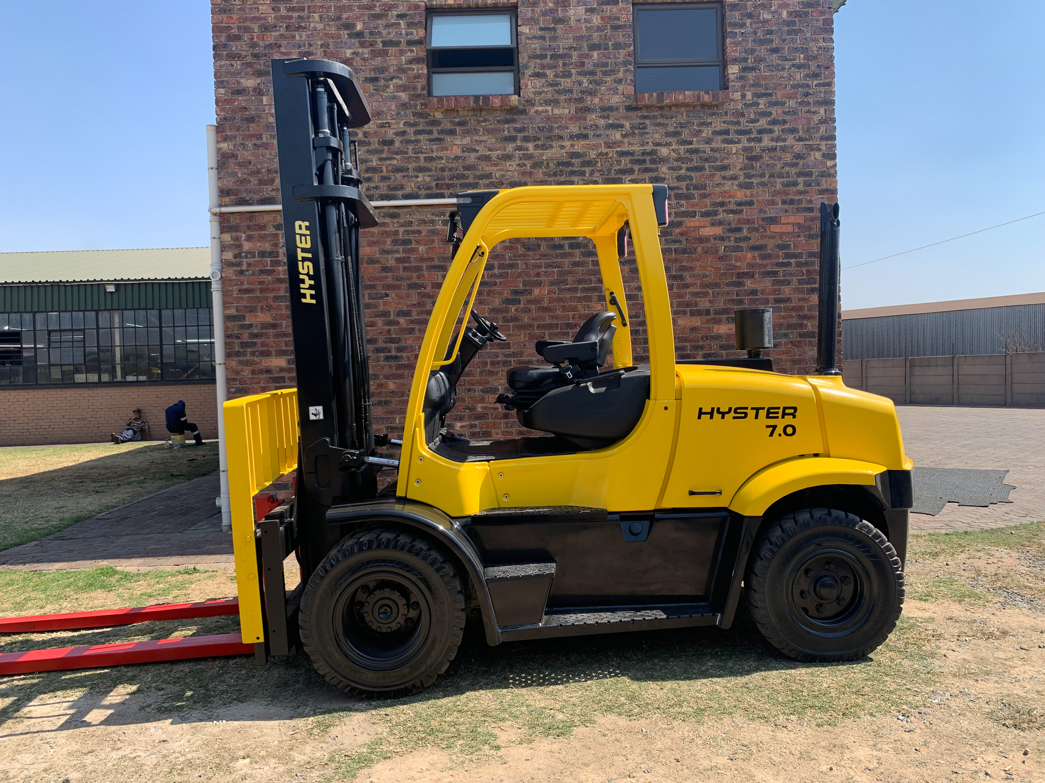 yellow forklift